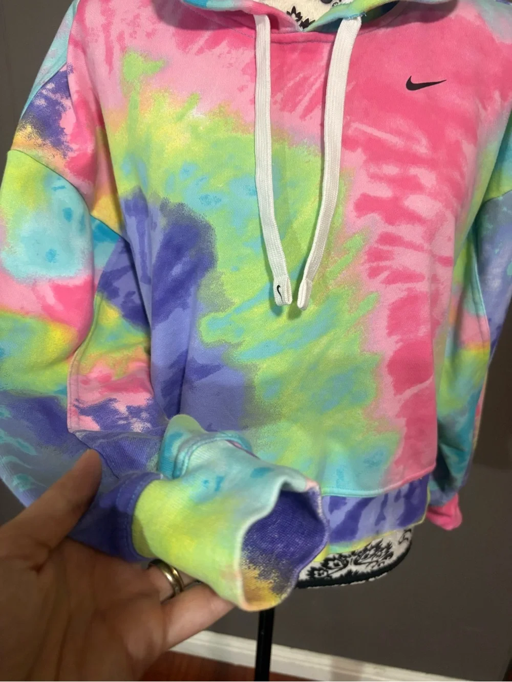 NIKE Multicolor Tie-Dye Pullover Hoodie